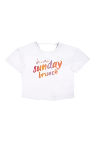 T-shirt Sunday Brunch - Wit