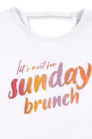 T-shirt Sunday Brunch - Wit