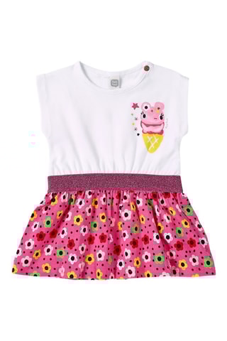 Jurk Creamy Ice - Wit en rood