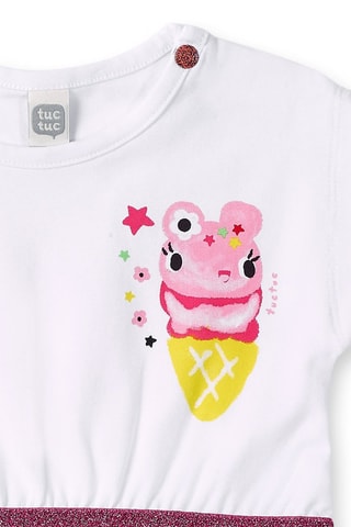 Jurk Creamy Ice - Wit en rood