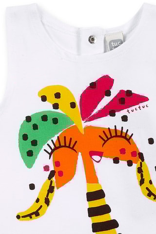 T-shirt en Short Banana Records - Wit en oranje