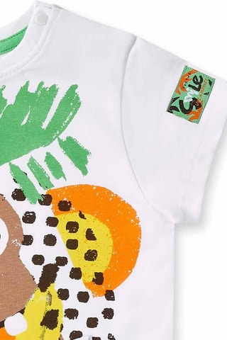 T-shirt Banana Records - Wit en groen