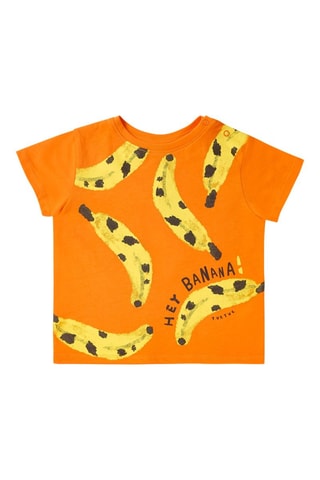 T-shirt Banana Records - Oranje