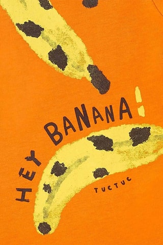 T-shirt Banana Records - Oranje