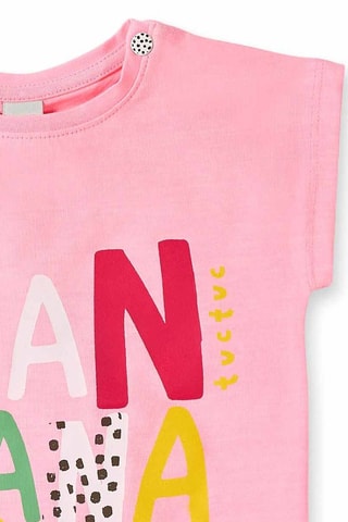 T-shirt Banana Records - Roze