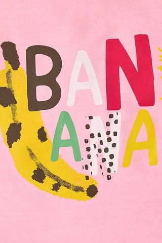 T-shirt Banana Records - Roze