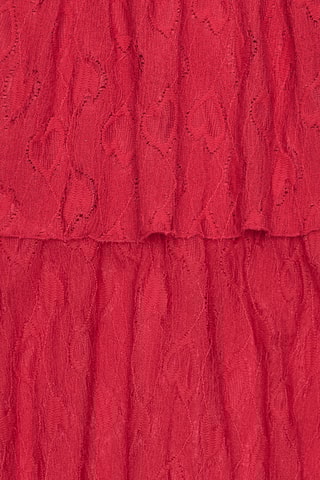 Kanten Jurk Strawberry Sorbet - Rood