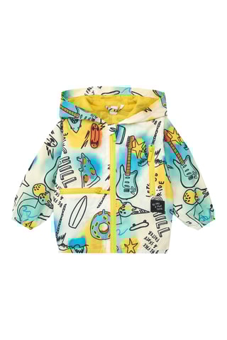 Windjack met Capuchon First have fun - Wit