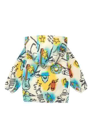 Windjack met Capuchon First have fun - Wit