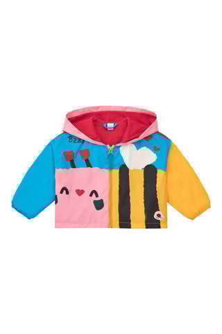 Windjack met capuchon Happy Garden - Roze