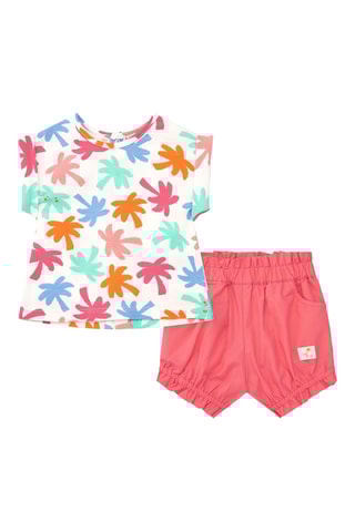 T-shirt en Short Tropical Summer - Roze