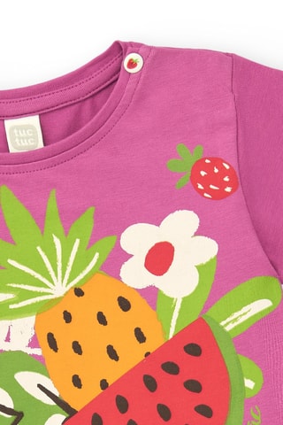 T-shirt Vacay Feelings - Paars