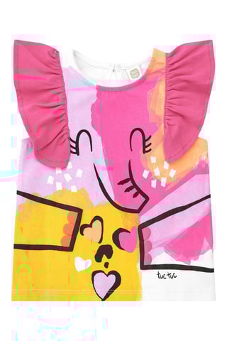 T-shirt en Short Say Cheese - Wit