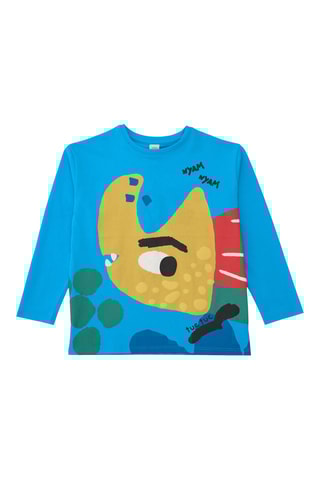 T-shirt Happy Garden - Blauw