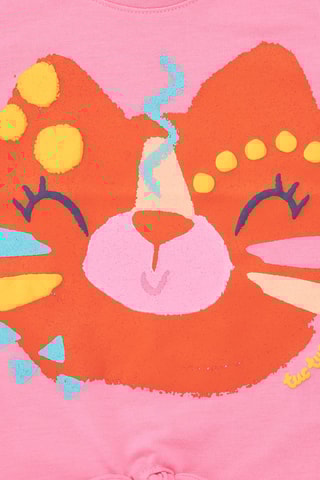 Geknoopt T-shirt Sunrise is a Lemon - Roze