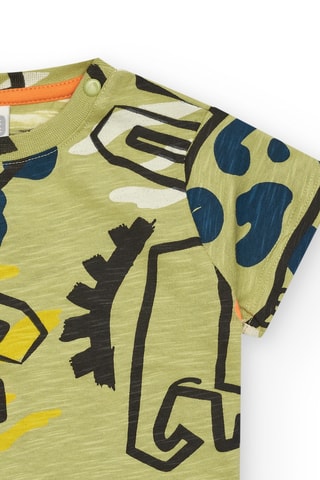 T-shirt Say Cheese - Groen