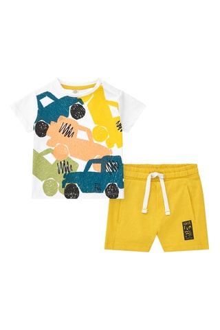 T-shirt en Short Say Cheese - Wit