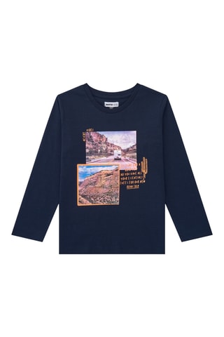 T-shirt Road trip - Blauw