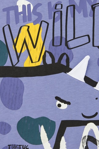 T-shirt Say Cheese - Paars