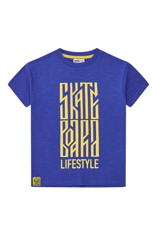 T-shirt Keep on rolling - Blauw