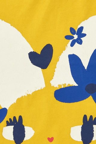 T-shirt Hey buddies - Geel