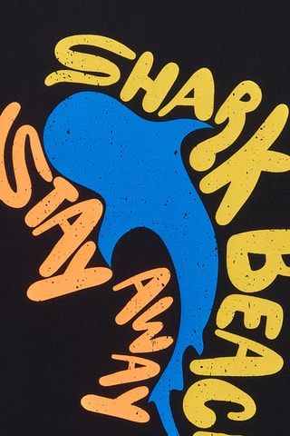 T-shirt Surf and fun - Zwart