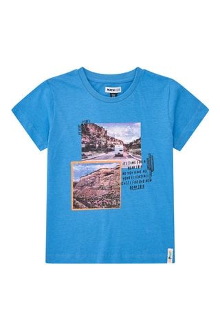 T-shirt Road trip - Blauw