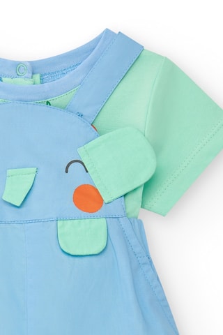 T-shirt en Tuinbroek Tropical Summer - Blauw