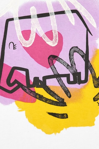 T-shirt Say Cheese - Wit