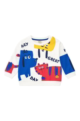 Sweat Hey buddies - Blanc