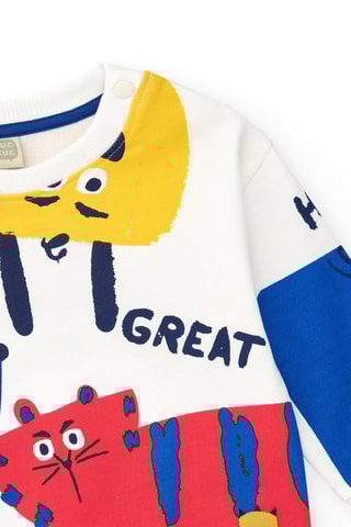 Sweat Hey buddies - Blanc