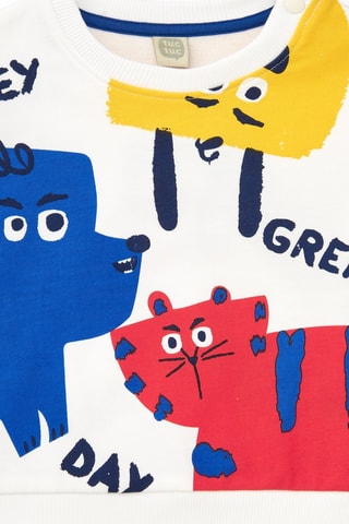 Sweat Hey buddies - Blanc