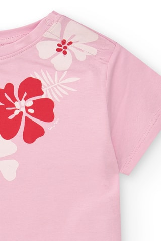 T-shirt Beach Squad - Roze