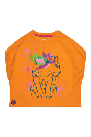 T-shirt Tropical Vibes - Oranje