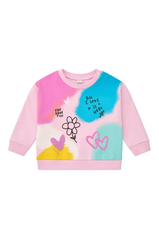 Sweater First have fun - Roze