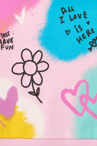 Sweater First have fun - Roze