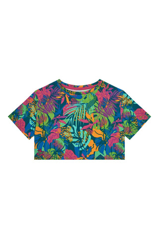 Cropped T-shirt Tropical Vibes - Groen