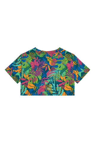 Cropped T-shirt Tropical Vibes - Groen