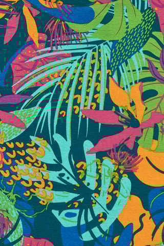 Cropped T-shirt Tropical Vibes - Groen