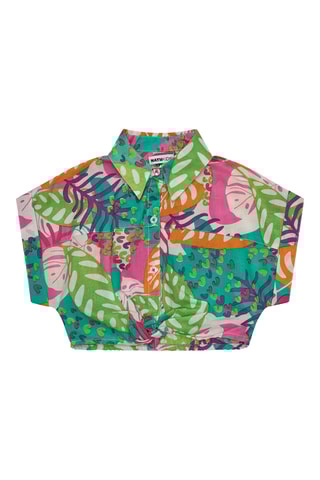 Geknoopte Blouse Tropical Vibes - Groen