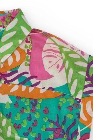 Geknoopte Blouse Tropical Vibes - Groen