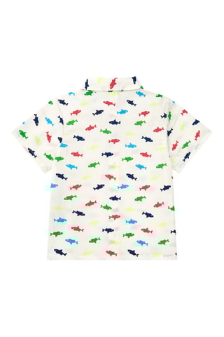 Blouse Color The Sea - Wit