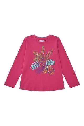 T-shirt Tropical Vibes - Roze