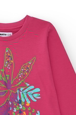 T-shirt Tropical Vibes - Roze