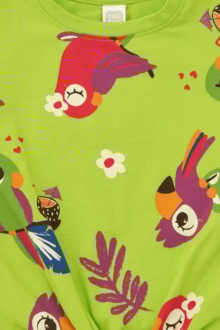 Geknoopt T-shirt Vacay Feelings - Groen