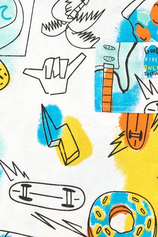 T-shirt First have fun - Wit