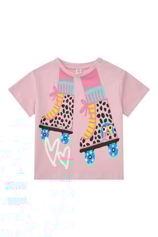 T-shirt First Have Fun - Roze