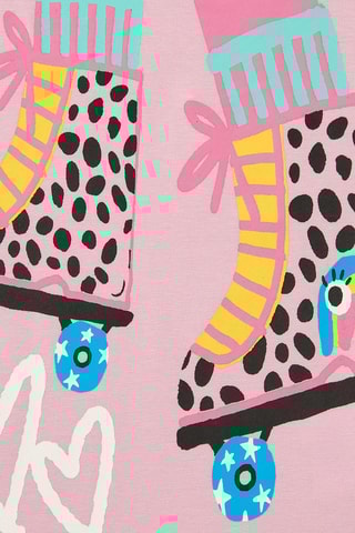 T-shirt First Have Fun - Roze