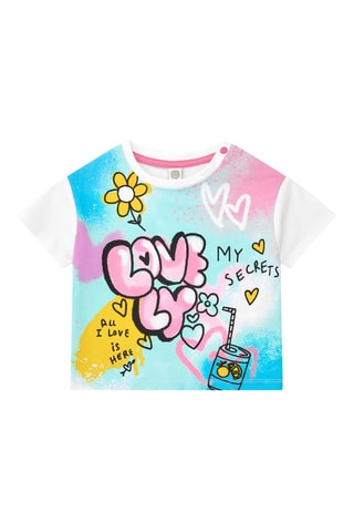 T-shirt First Have Fun - Turquoise