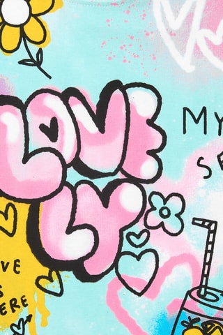 T-shirt First Have Fun - Turquoise